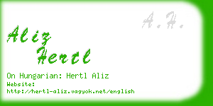 aliz hertl business card